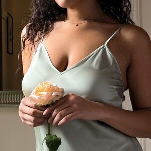 2/15$ 🍒 NWT PAIR (2) La Vie En Rose Elegant Satin Slip Tops Camisoles